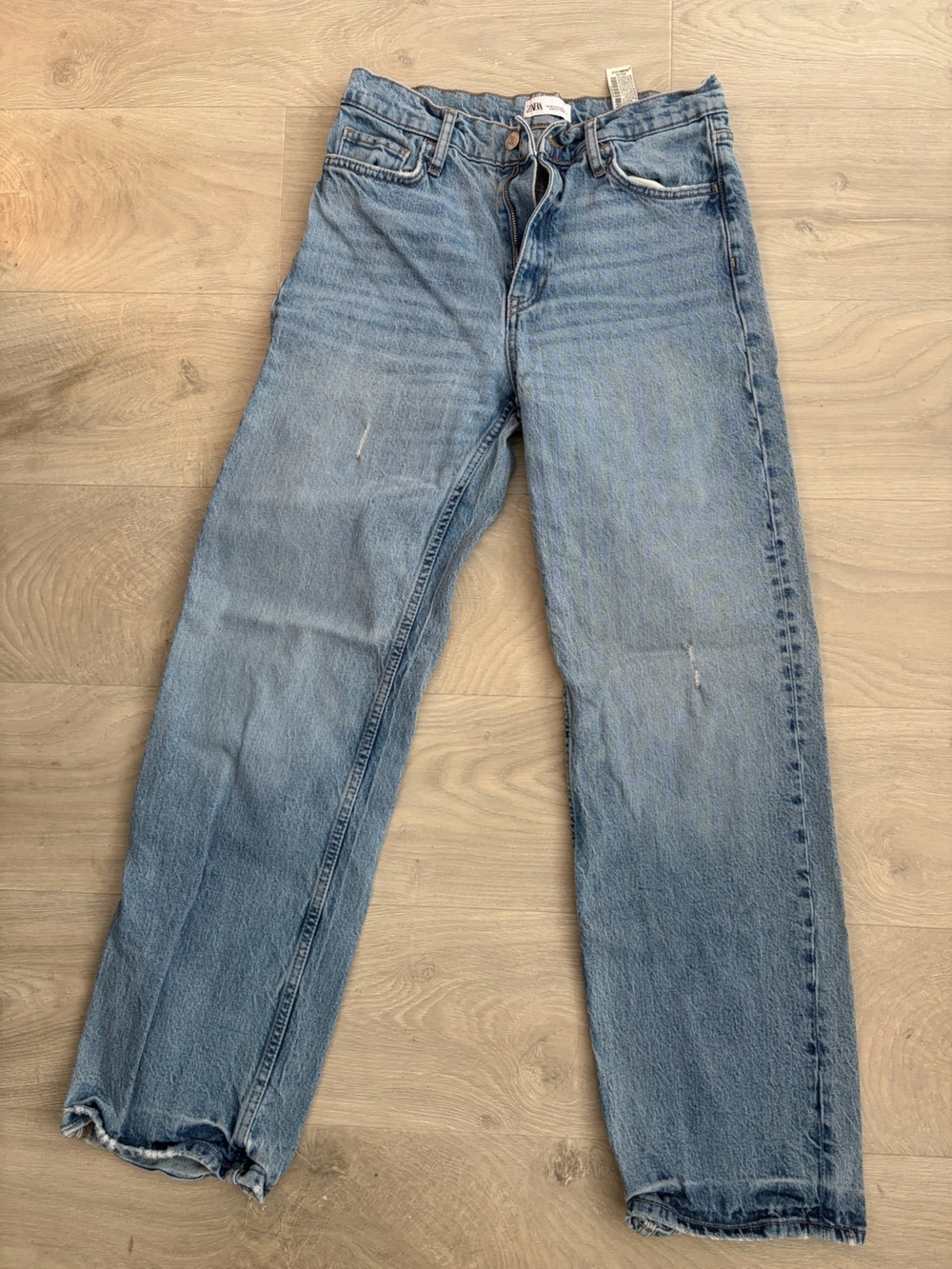 Zara high rise wide leg jeans